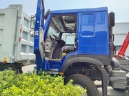 400HP การสิ้นเปลืองเชื้อเพลิงต่ำ HOWO Blue Tipper Dump Truck RHD 6 × 4 12wheels แรงม้าสูง