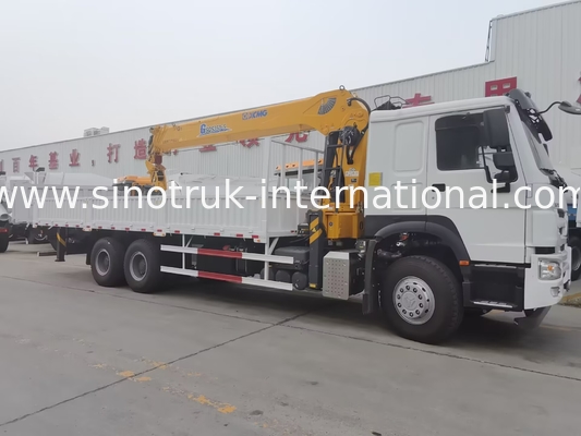 SINOTRUK รถบรรทุกติดเครน อุปกรณ์ 12 ตัน XCMG สําหรับการยก 6X4 400HP
