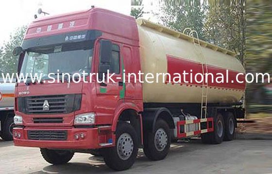Bulk Cement Tank Truck / Dry Bulk Trucking Transportation Vehicle 371HP 12 Wheels