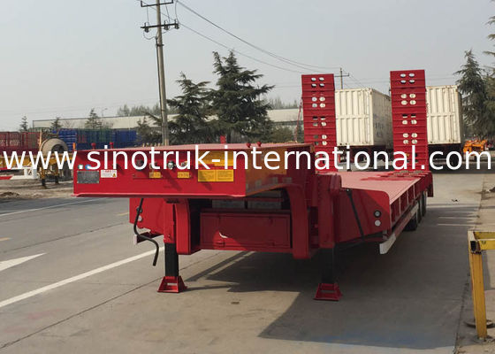 13000*3000mm Semi Trailer Truck 3 Axles 60-80 Tons 17m Mn Steel