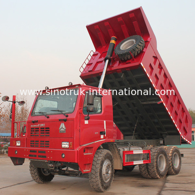 รถดัมพ์ SINOTRUK HOWO 70 การทำเหมืองแร่ 10wheels 371HP 70tons ZZ5707S3640AJ