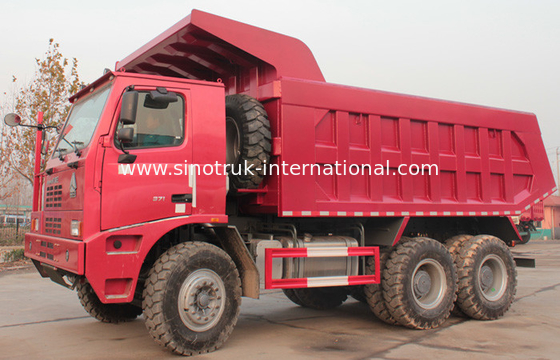 รถดัมพ์ SINOTRUK HOWO 70 การทำเหมืองแร่ LHD 6X4 371HP 70tons ZZ5707S3840AJ