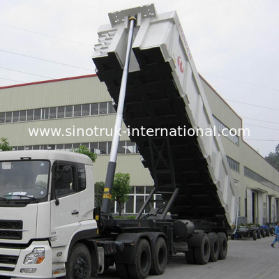 Hydraulic Tipper Semi Trailer Truck 80 Tons 25-45CBM For Cargo Transport