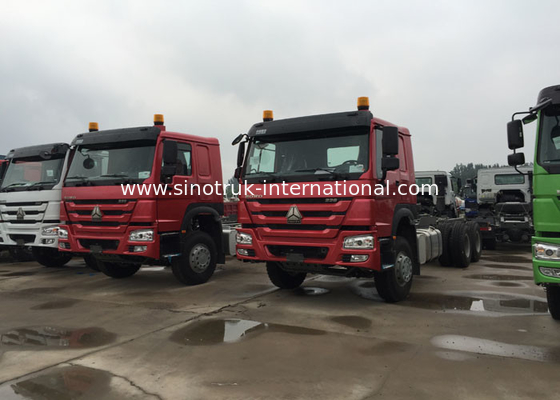Mining Industry Sinotruk Howo Dump Truck 336HP 6X4 RHD 30 Ton White / Red / Green