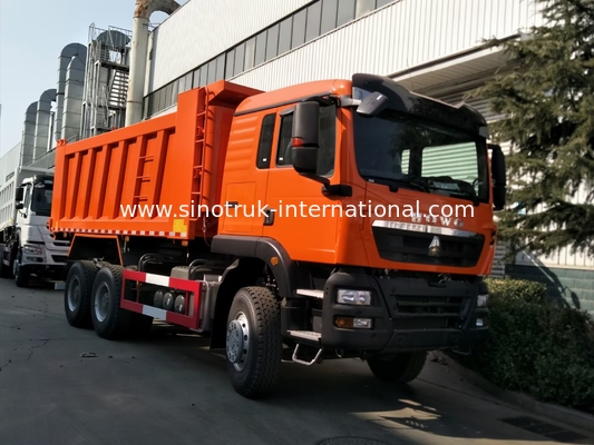 HOWO รถดัมพ์ Sinotruk 371HP TXcab Sunset Orange ZZ3257N384GB1