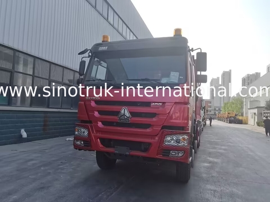 สีแดง SINOTRUK HOWO 8X4 รถดัมพ์ 400hp 12 ล้อ