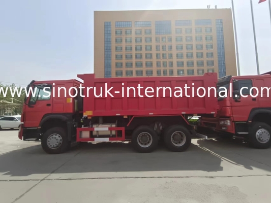 SINOTRUK HOWO รถดั๊มพ์ RHD 6 × 4 336HP สีแดง
