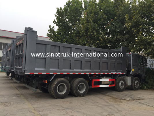 สีขาว SINOTRUK HOWO A7 8X4 รถบรรทุกหนักสำหรับการขุด ZZ3317N3867N1