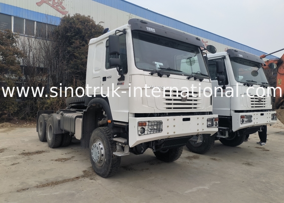 Sinotruk Howo Tractor Truck Rhd All Wheel Drive 6 × 6 เวชัย 400 แฮปพ์ ขาว