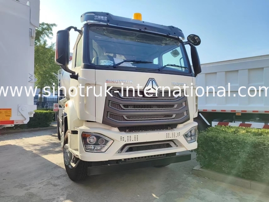 HOWO RHD 6*4 12CBM รถบรรทุกผสมสีขาว แรงม้าสูง 380HP ถังผสมอิตาลีที่มีประสิทธิภาพสูง