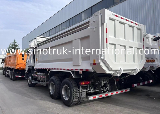 Sinotruk โฮโว ทิมเปอร์ ดัมป์ทรัค 400Hp 6 × 4 U Shape Tray กับอัตโนมัติ
