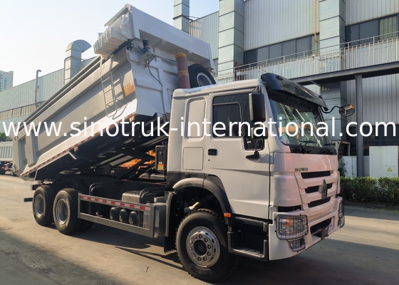 Sinotruk โฮโว ทิมเปอร์ ดัมป์ทรัค 400Hp 6 × 4 U Shape Tray กับอัตโนมัติ