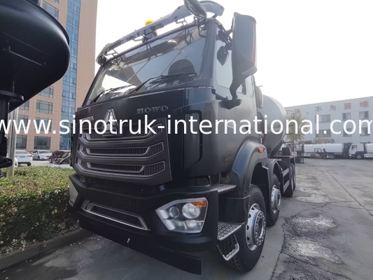 NEW HOWO HOHAN SINOTRUK รถบรรทุกผสมคอนกรีต สีดํา 10CBM 380HP 8X4 RHD