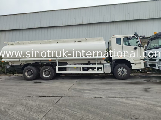 HOWO 25CBM 6*4 รถบรรทุกถังน้ํามัน 380HP แรงม้า ขาว
