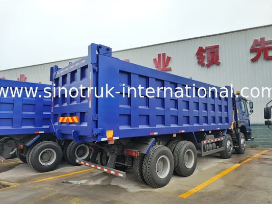8X4 Blue Tipper Dump Truck 380hp 12ล้อ ขาว H77L ZZ3317V3567B1 U ประเภท