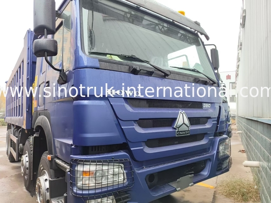 8X4 Blue Tipper Dump Truck 380hp 12ล้อ ขาว H77L ZZ3317V3567B1 U ประเภท