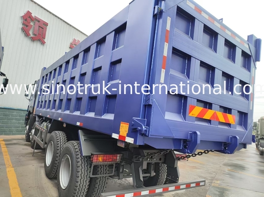 8X4 Blue Tipper Dump Truck 380hp 12ล้อ ขาว H77L ZZ3317V3567B1 U ประเภท