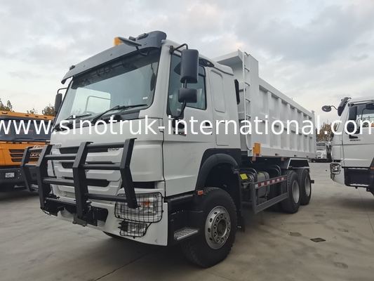 SINOTRUK HOWO 400HP รถกระบะกระบะกระบะสําหรับการก่อสร้าง A7 แสงเตือนทหาร