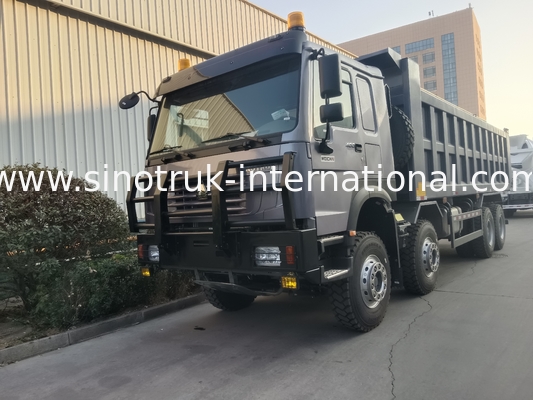รถกระบะ Sinotruk Hohan 400hp 10ล้อ Lhd 40 ตัน 20-30cbm ZZ3317N356JB1 สีเทา