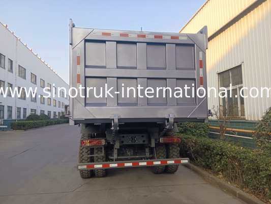 รถกระบะ Sinotruk Hohan 400hp 10ล้อ Lhd 40 ตัน 20-30cbm ZZ3317N356JB1 สีเทา