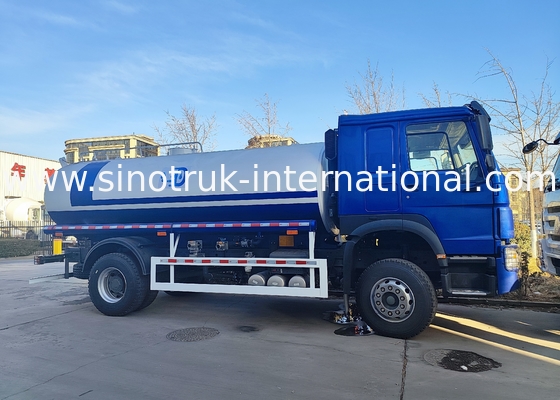 SINOTRUK HOWO 4x2 300HP แชสซี่สีน้ําเงิน 10m3 กระถางน้ํา