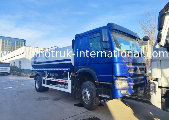 SINOTRUK HOWO 4x2 300HP แชสซี่สีน้ําเงิน 10m3 กระถางน้ํา