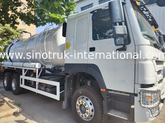 รถบรรทุกทำความสะอาดสิ่งปฏิกูล HOWO 6*4 16CBM 380HP ประสิทธิภาพสูง ตอบโจทย์โซลูชันการทำความสะอาดอเนกประสงค์