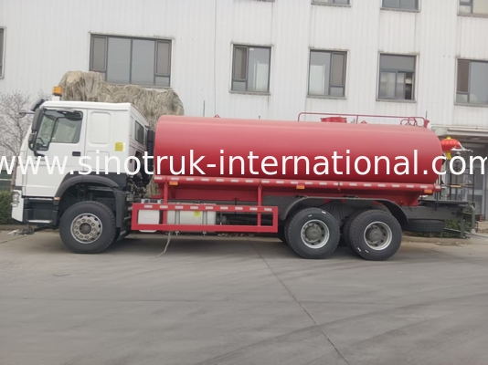 HOWO SINOTRUK รถบรรทุกถังน้ํา 380HP ด้วยฟังก์ชันระบายความดันสูง 6 × 4