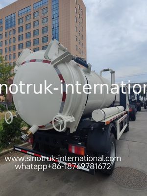 4*2 ขับ HOWO รถดูดน้ําเสีย: ถัง 6m3, 160HP, ยาง 8.00R20, รถดูดน้ําเสียเบา, รถปรับปรุงสุขอนามัยที่มีประสิทธิภาพ
