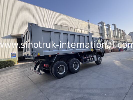 SINOTRUK HOHAN New Howo รถดั้มพ์ รถเทรลเลอร์ ยกกลาง 6 × 4 RHD กระบะบรรทุก 19-20CBM สีที่ลูกค้ากำหนดเอง Diamond Silver 400HP