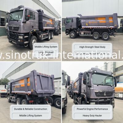 รถดัมพ์ SINOTRUK Heavy Duty Hauler TX พร้อมเครื่องยนต์ 380 แรงม้า, บรรทุกได้ 30-40 ตัน และระบบยกกลาง