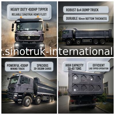 รถกระบะ SINOTRUK HOWO 400HP 12 ล้อ LHD 30-40 ตัน 20-30CBM ZZ3317V356GB1