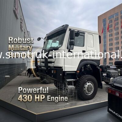 SINOTRUK HOWO โก๊บหน้าผี รถบรรทุก 6X6 ยูโร 2 430 HP รถชนก ขาว