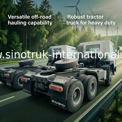 Sinotruk Howo Tractor Truck Rhd All Wheel Drive 6 × 6 เวชัย 400 แฮปพ์ ขาว