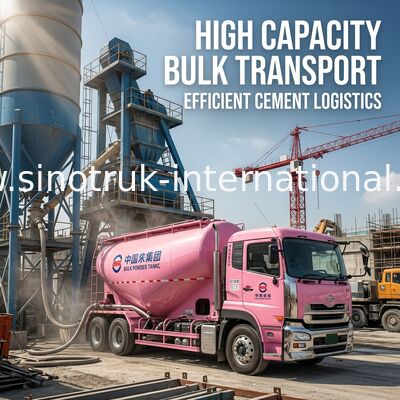 High Efficiency 12 Wheels 8×4 Cement Bulk Carrier Truck With Large Capacity