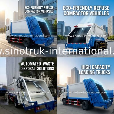 SINOTRUK HOWO รถบรรทุกขยะมูลฝอย 5-6CBM LHD 4X2 ZZ1087D3415C180