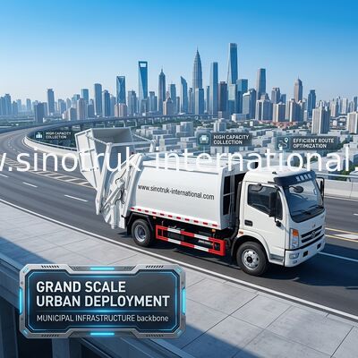 รถบรรทุกขยะ RHD 4X2, รถบดอัดขยะพาณิชย์ 6CBM