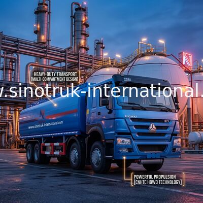 รถบรรทุกถังน้ำมันประสิทธิภาพสูง 8X4 LHD Euro2 371HP