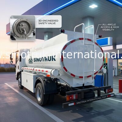 SINOTRUK HOWO 4X2 ขนส่งน้ํามันรถบรรทุก SINOTRUK HOWO 5-6CBM
