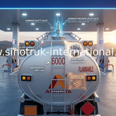 HOWO 6×4 10 ล้อ รถบรรทุกถังน้ำมัน 400HP 20CBM