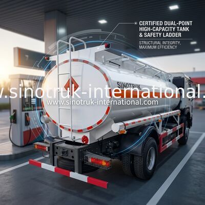 Sinotruk Howo 10-20CBM รถบรรทุกถังน้ำมัน 4 X 2 Lhd Euro 2 290 Hp
