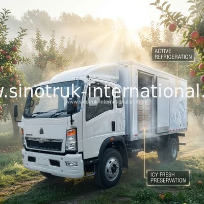 RHD SINOTRUK HOWO 10 Ton รถบรรทุกห้องเย็น 140HP