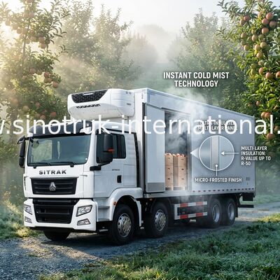30 Ton Freezer Box Refrigerated Delivery Truck For Transporting Vegetables / Fruits