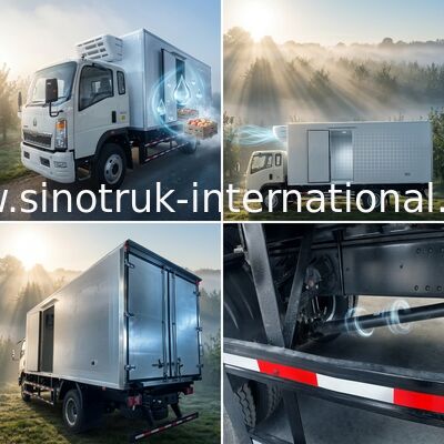 ใช้พลังงานต่ำ 4x2 10 ตันรถบรรทุกห้องเย็น 160HP RHD