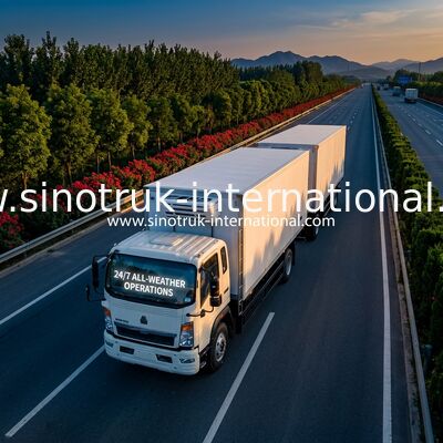 SINOTRUK HOWO 4 × 2 5-10 Ton รถบรรทุกห้องเย็น 140HP RHD