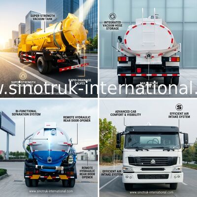 Septic Tank Pump Truck 15-18CBM LHD 336HP / Sewage Vacuum Truck