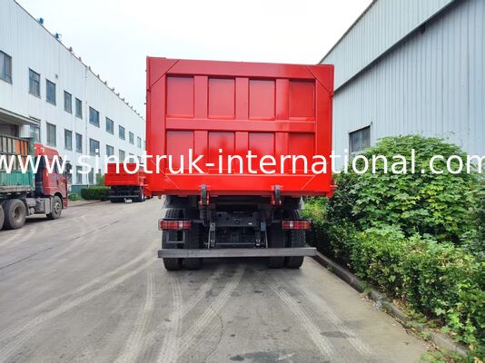 ซุปเปอร์เบียริง HOWO 8×4 Red Tipper 371HP พลังงานที่แข็งแรง 27CBM ความจุใหญ่ ขนส่งภาระหนัก 80100T
