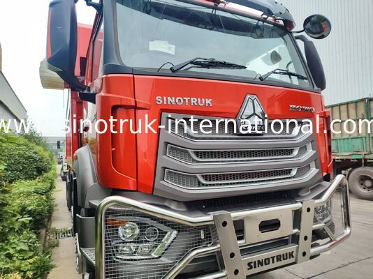 ซุปเปอร์เบียริง HOWO 8×4 Red Tipper 371HP พลังงานที่แข็งแรง 27CBM ความจุใหญ่ ขนส่งภาระหนัก 80100T