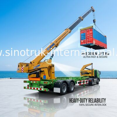 รถบรรทุกติดตั้งกำลังสูง Jib Crane / รถบรรทุกติดเครนขนาด 37 ตัน