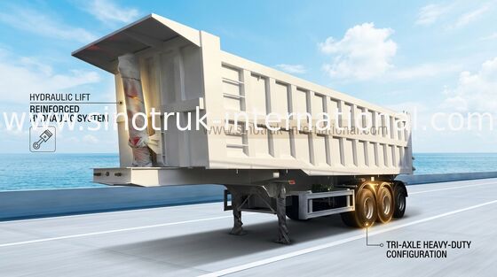 รถพ่วงกึ่งโลหะแบบกำหนดเอง 60T, Semi Low Loader สำหรับความจุในการบรรทุกขนาดใหญ่